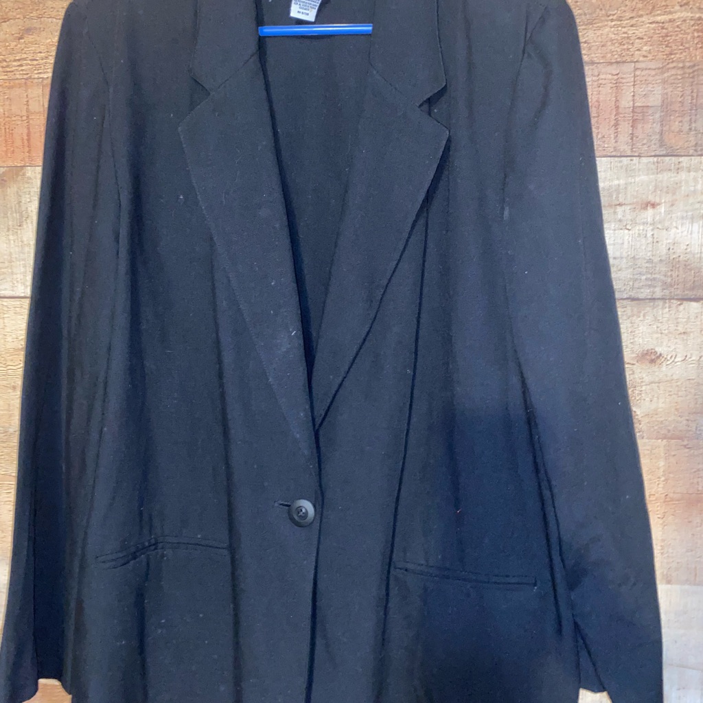 Sag Harbor Black Blazer Classic Suit Jacket Size 18